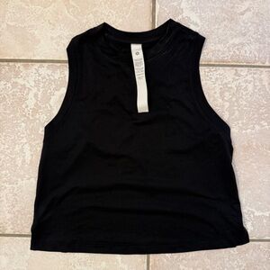 lululemon cropped Black Tank Top